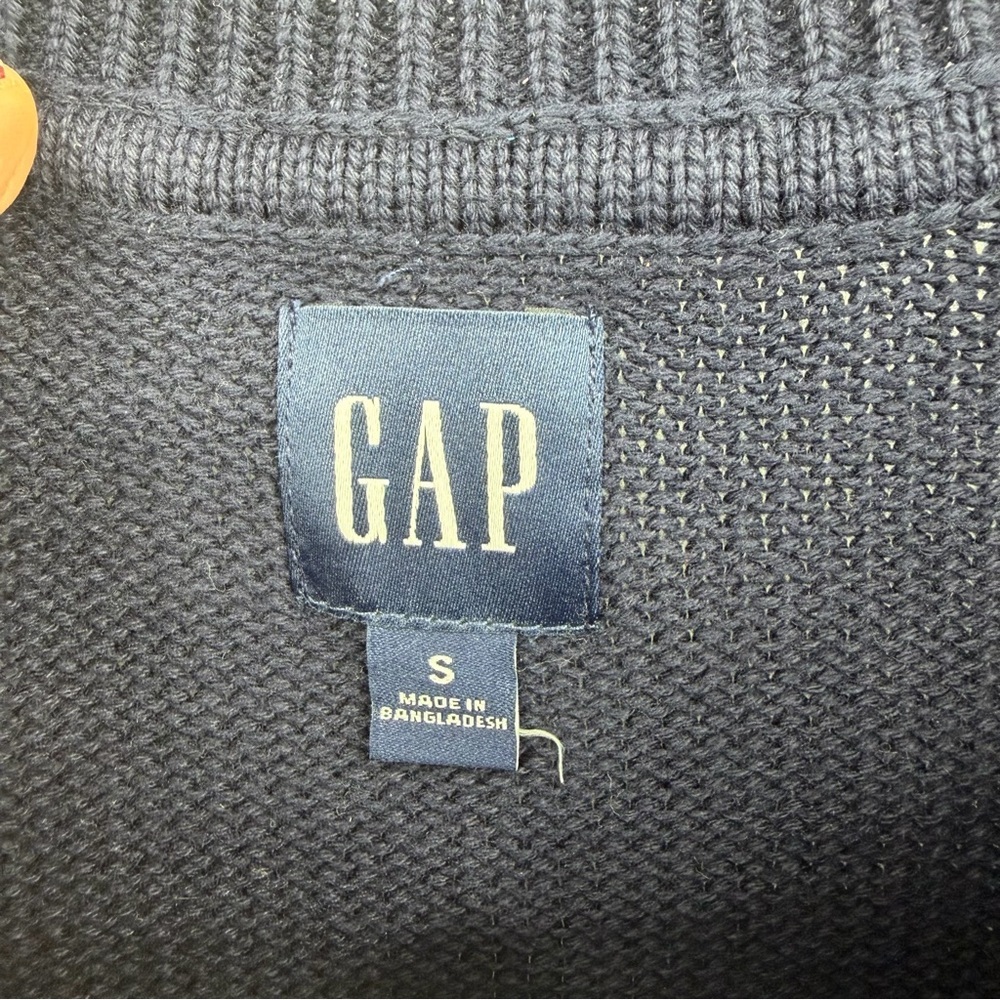 Gap‎ striped knit sweater dress in navy blue and white cotton blend fabric sz S - Picture 3 of 9